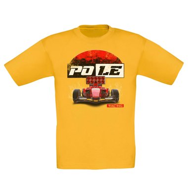 Kinder T-Shirt - Pole Racing dunkelblau-rot 98-104