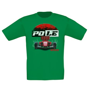 Kinder T-Shirt - Pole Racing dunkelblau-rot 98-104