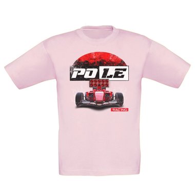 Kinder T-Shirt - Pole Racing dunkelblau-rot 98-104