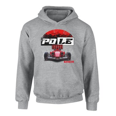 Kinder Hoodie - Pole Racing schwarz-rot 152-158