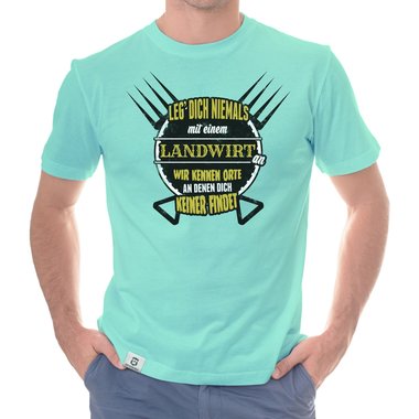 Herren T-Shirt - Leg dich niemals mit Landwirten an