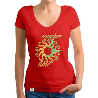 Damen T-Shirt V-Ausschnitt - Summer Time