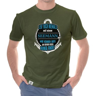 Herren T-Shirt - Leg dich niemals mit Seemnnern an!