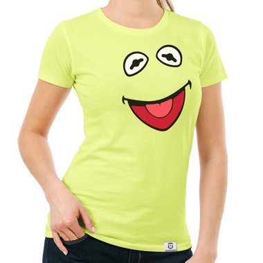 Damen T-Shirt - Frosch Kostm weiss-schwarz XXL