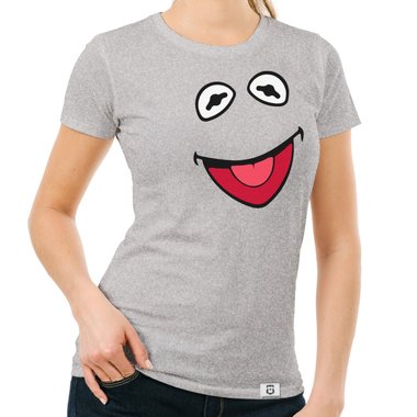 Damen T-Shirt - Frosch Kostm weiss-schwarz XXL