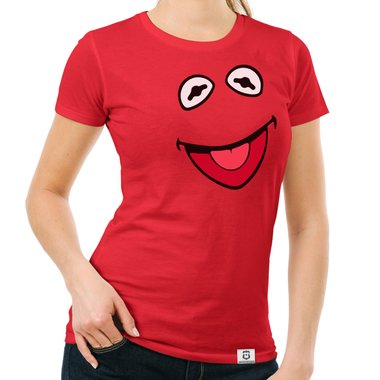 Damen T-Shirt - Frosch Kostm weiss-schwarz XXL