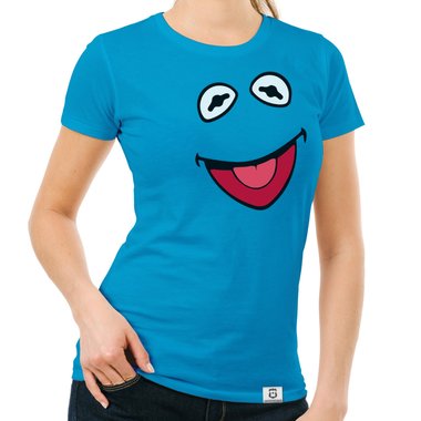 Damen T-Shirt - Frosch Kostm weiss-schwarz XXL