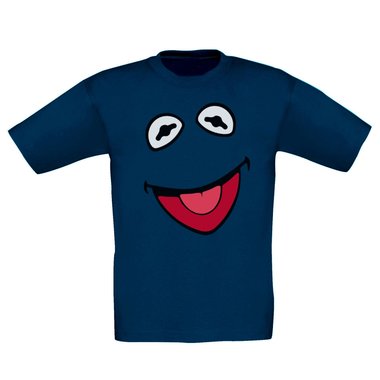 Kinder T-Shirt - Frosch Kostm dunkelblau-schwarz 98-104