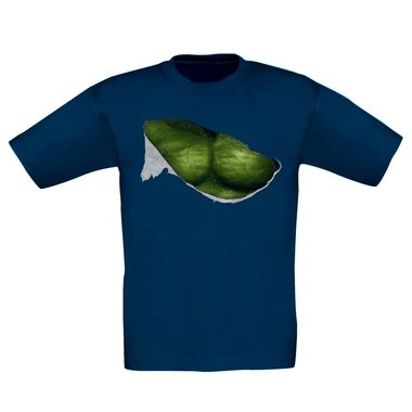 Kinder T-Shirt - Green Monster dunkelblau-grn 98-104