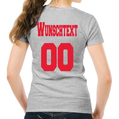 Personalisierbare Damen und Herren T-Shirts - Mit deinem Wunschtext und Nummer