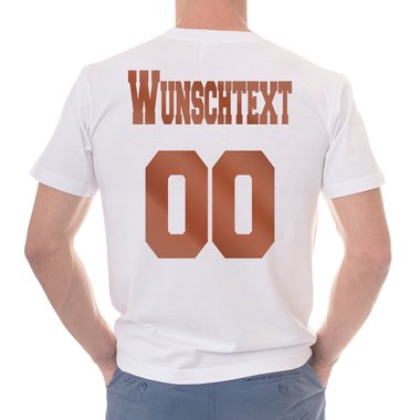 Personalisierbare Damen und Herren T-Shirts - Mit deinem Wunschtext und Nummer