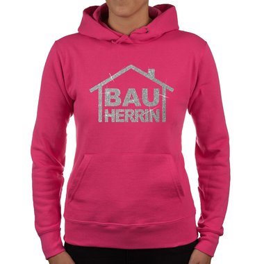 Damen Richtfest Hoodie - Bauherrin Motive - Glitzer