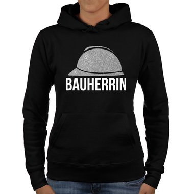 Damen Richtfest Hoodie - Bauherrin Motive - Glitzer Bauherrin fuchsia-goldglitzer XS