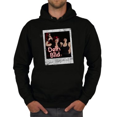 Designe deinen Hoodie - Herren, Damen & Kinder - Dein Bild in coolen Rahmen - Geschenk fr Familien, Freunde und Prchen Damen fuchsia-Polaroid XS