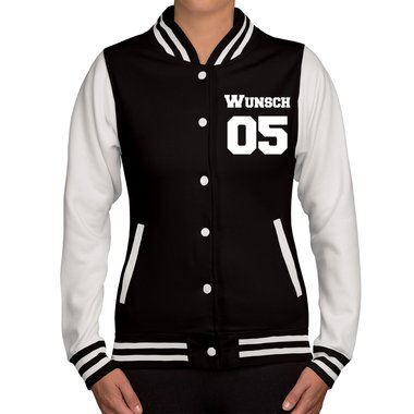 Partnerlook College Jacken - Herren und Damen - Mit deinem individuellen Wunschnamen und Wunschnummer - Freunde, Prchen und Familie - XS-XXXL Herren schwarz-weiss XXXL