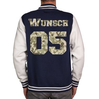 Partnerlook College Jacken - Herren und Damen - Mit deinem individuellen Wunschnamen und Wunschnummer - Freunde, Prchen und Familie - XS-XXXL Herren schwarz-weiss XXXL