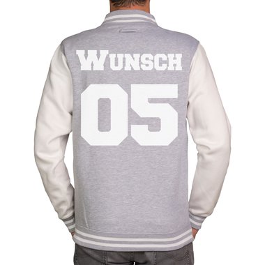 Partnerlook College Jacken - Herren und Damen - Mit deinem individuellen Wunschnamen und Wunschnummer - Freunde, Prchen und Familie - XS-XXXL Herren schwarz-weiss XXXL