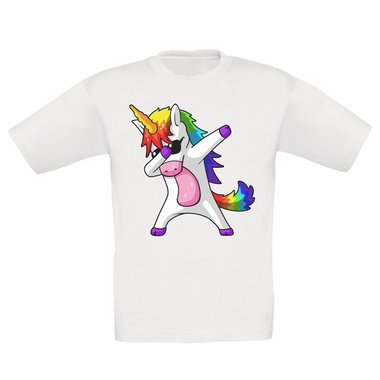 Damen und Kinder T-Shirts und Tops - Dabbing Einhorn - Whlbare Shirt-Farben und viele Gren von XS - XXL V-Neck - dunkelgrau XS