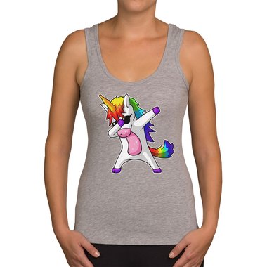 Damen und Kinder T-Shirts und Tops - Dabbing Einhorn - Whlbare Shirt-Farben und viele Gren von XS - XXL V-Neck - dunkelgrau XS