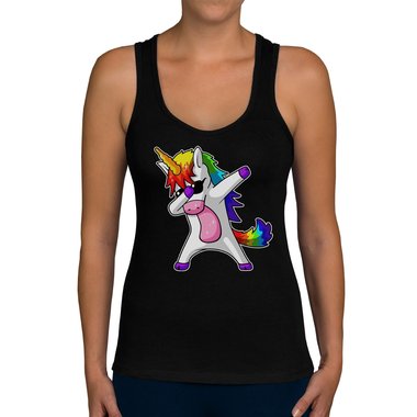 Damen und Kinder T-Shirts und Tops - Dabbing Einhorn - Whlbare Shirt-Farben und viele Gren von XS - XXL V-Neck - dunkelgrau XS