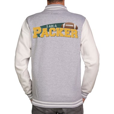 Herren College Jacken Kollektion - I am a Patriot/Packer und viele mehr - Whle deine Football-Mannschaft aus! schwarz-Vike XXXL