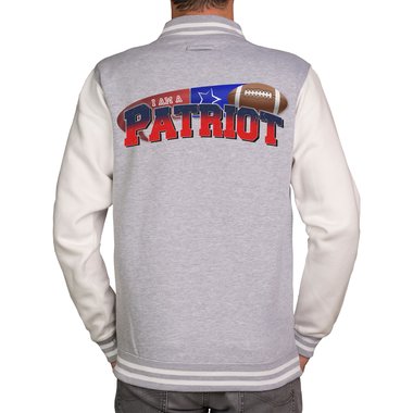 Herren College Jacken Kollektion - I am a Patriot/Packer und viele mehr - Whle deine Football-Mannschaft aus! schwarz-Vike XXXL