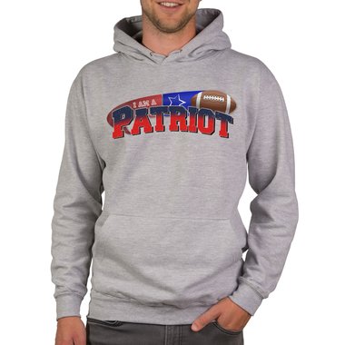 American Football Herren Hoodie - I am a Patriot/Packer und viele weitere Mannschaften - Whle dein Lieblings-Football-Team! schwarz-Vike 5XL