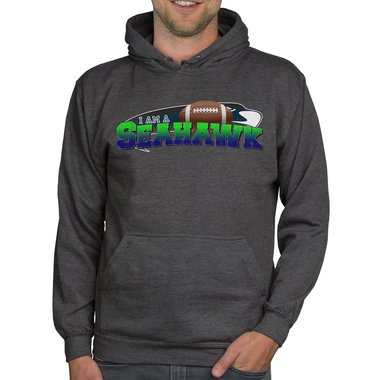 American Football Herren Hoodie - I am a Patriot/Packer und viele weitere Mannschaften - Whle dein Lieblings-Football-Team! schwarz-Vike 5XL