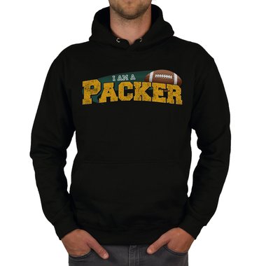 American Football Herren Hoodie - I am a Patriot/Packer und viele weitere Mannschaften - Whle dein Lieblings-Football-Team! schwarz-Vike 5XL