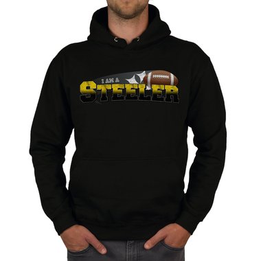 American Football Herren Hoodie - I am a Patriot/Packer und viele weitere Mannschaften - Whle dein Lieblings-Football-Team! schwarz-Vike 5XL