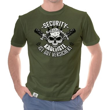 Herren Security Outfit - T-Shirt & Hoodie - Ich hoffe deine Kauleiste ist gut versichert weiss-T-Shirt 5XL