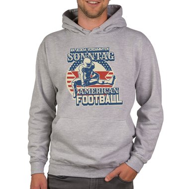 American Football Herren Outfit - An jedem verdammten Sonntag - T-Shirt und Hoodie fr Football-Fans dunkelgrau-Hoodie XS