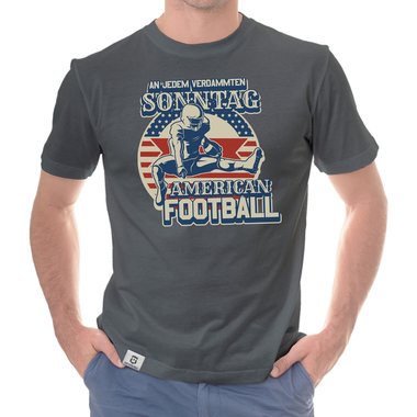 American Football Herren Outfit - An jedem verdammten Sonntag - T-Shirt und Hoodie fr Football-Fans dunkelgrau-Hoodie XS