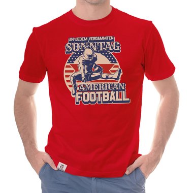 American Football Herren Outfit - An jedem verdammten Sonntag - T-Shirt und Hoodie fr Football-Fans weiss-T-Shirt 5XL
