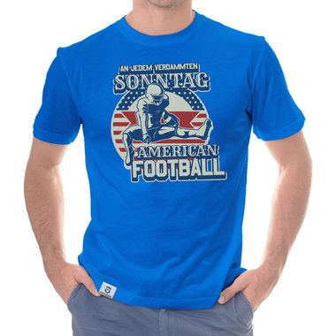 American Football Herren Outfit - An jedem verdammten Sonntag - T-Shirt und Hoodie fr Football-Fans weiss-T-Shirt 5XL