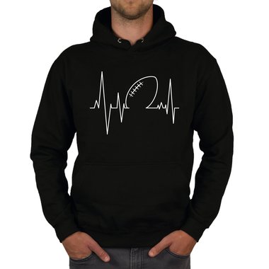 Herren T-Shirts & Hoodies - American Football - Herzfrequenz dunkelgrau-Hoodie XS