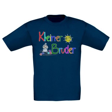 Kinder T-Shirt und Hoodie Kollektion - Groer & Kleiner Bruder - Partnerlook fr Geschwister Pullover und Shirt dunkelblau-Hoodie-groer-Bruder 80-92