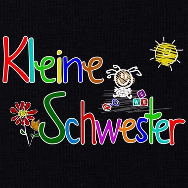 Kinder T-Shirt und Hoodie Kollektion - Groe & Kleine Schwester - Partnerlook fr Geschwister Pullover und Shirt weiss-T-Shirt-kleine-Schwester 152-164