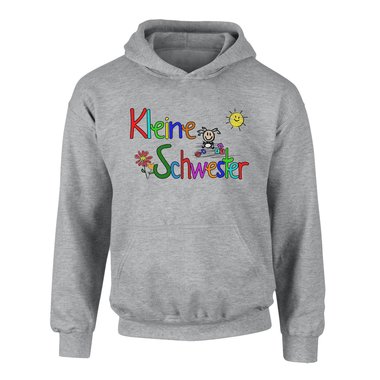 Kinder T-Shirt und Hoodie Kollektion - Groe & Kleine Schwester - Partnerlook fr Geschwister Pullover und Shirt weiss-T-Shirt-kleine-Schwester 152-164