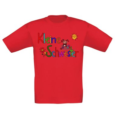 Kinder T-Shirt und Hoodie Kollektion - Groe & Kleine Schwester - Partnerlook fr Geschwister Pullover und Shirt weiss-T-Shirt-kleine-Schwester 152-164