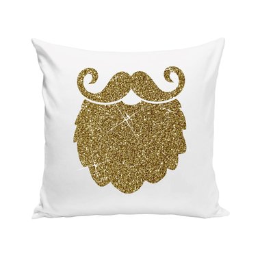 Weihnachts-Kissen Kollektion - Glitzer Motive im Christmas-Look braun-goldglitzer-Hirsch