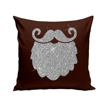 Weihnachts-Kissen Kollektion - Glitzer Motive im Christmas-Look weiss-schwarzglitzer-Cool-Santa