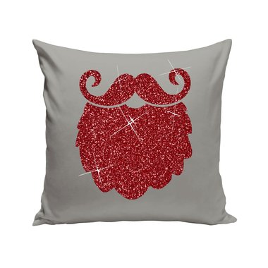 Weihnachts-Kissen Kollektion - Glitzer Motive im Christmas-Look weiss-schwarzglitzer-Cool-Santa