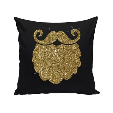 Weihnachts-Kissen Kollektion - Glitzer Motive im Christmas-Look weiss-schwarzglitzer-Cool-Santa