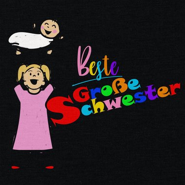 Kinder T-Shirt und Hoodie Kollektion - Beste Groe Schwester - Outfit fr stolze Geschwister Pullover und Shirt