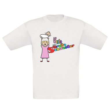 Kinder T-Shirt und Hoodie Kollektion - Beste Groe Schwester - Outfit fr stolze Geschwister Pullover und Shirt dunkelblau-Hoodie-fuchsia 80-92