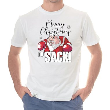 Herren Weihnachts Outfit - Merry Christmas du Sack! - X-Mas Pullover & T-Shirt fr Mnner weiss-T-Shirt 5XL