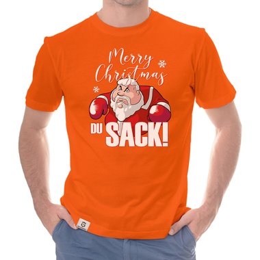 Herren Weihnachts Outfit - Merry Christmas du Sack! - X-Mas Pullover & T-Shirt fr Mnner weiss-T-Shirt 5XL