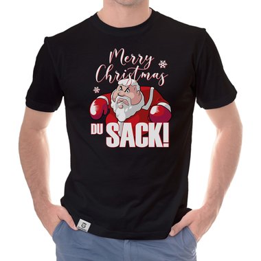 Herren Weihnachts Outfit - Merry Christmas du Sack! - X-Mas Pullover & T-Shirt fr Mnner weiss-T-Shirt 5XL