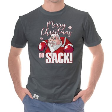 Herren Weihnachts Outfit - Merry Christmas du Sack! - X-Mas Pullover & T-Shirt fr Mnner weiss-T-Shirt 5XL